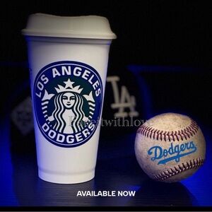 LA Dodgers Custom Made Starbucks Travel Coffee Cup